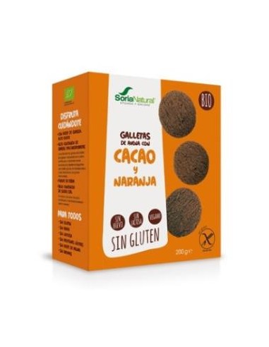 GALLETAS DE AVENA con cacao-naranja 200gr. BIO SG SORIA NATURAL