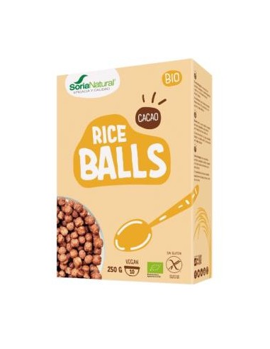 RICERS BALLS ARROZ con chocolate 250gr.BIO VEGAN SORIA NATURAL