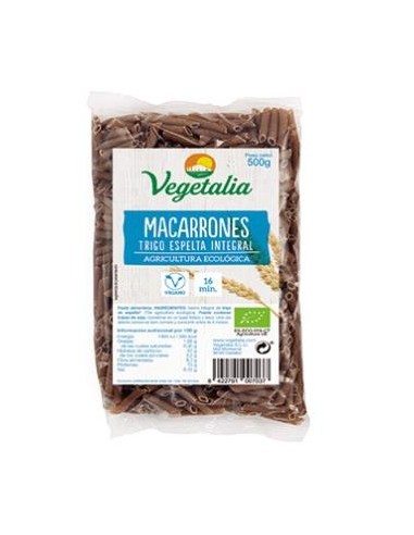 MACARRONES DE ESPELTA integral 500gr. BIO VEGETALIA