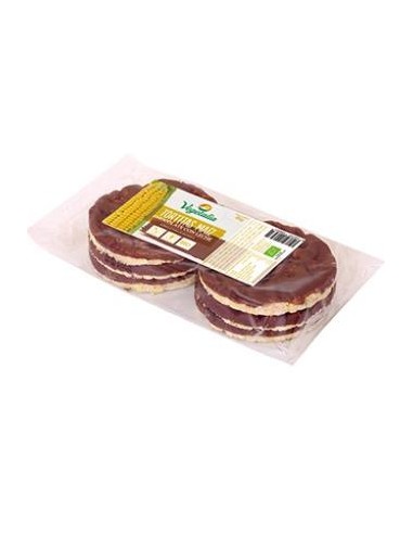 TORTITAS DE MAIZ con chocolate con leche 95gr. BIO VEGETALIA