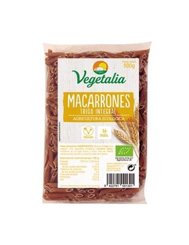 MACARRONES integrales 500gr. BIO VEGETALIA