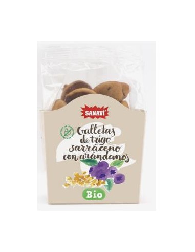 GALLETAS DE TRIGO SARRACENO con arandanos 150g BIO SANAVI