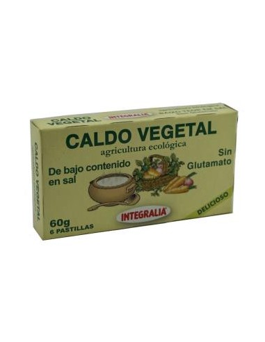 CALDO VEGETAL ECO bajo en sal 6pastillas INTEGRALIA