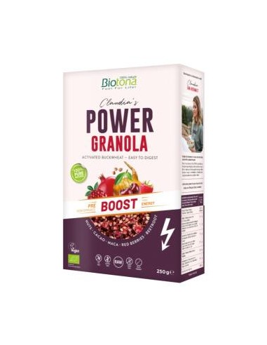 POWER GRANOLA BOOST muesli 250gr. BIO VEGAN BIOTONA