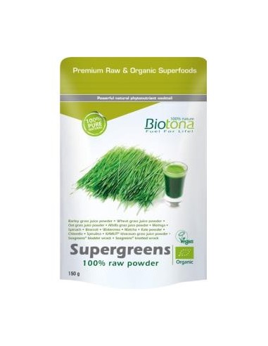 SUPERGREENS RAW 150gr. BIOTONA