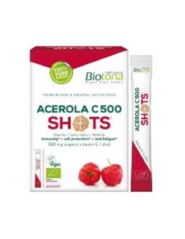 ACEROLA C 500 raw 20shots. BIO SG VEGAN BIOTONA