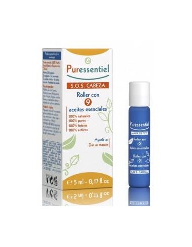 ROLLER SOS CABEZA con 9 AE 5ml. PURESSENTIEL