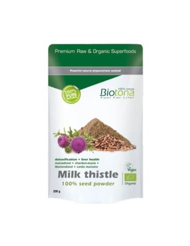 MILK THISTLE SEED POWDER cardo mariano 200gr. BIO BIOTONA