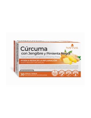 CURCUMA CON JENGIBRE Y PIMIENTA NEGRA 30cap. NATYSAL