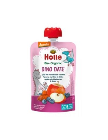 SMOOTHIE DINO DATE manzana-arandanos 6meses 100gr. HOLLE