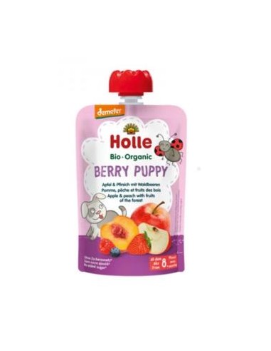 SMOOTHIE BERRY PUPPY manzana-melocoton 8meses 100g HOLLE