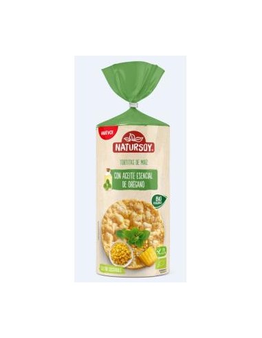 TORTITAS DE MAIZ con aceite de oregano 134g BIO SG NATURSOY