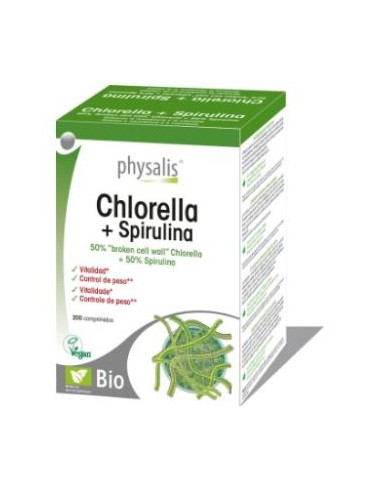 CHLORELLA+SPIRULINA BIO 200comp. PHYSALIS