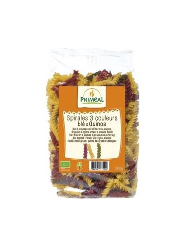 ESPIRALES TRICOLOR DE TRIGO QUINOA 500gr. BIO PRIMEAL