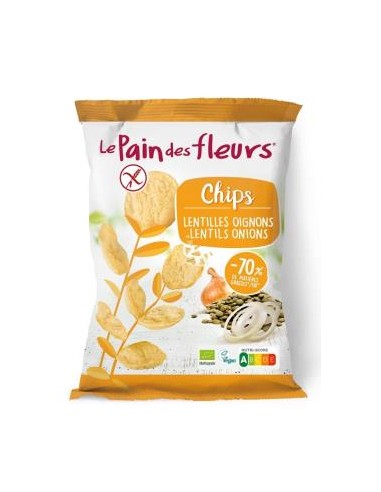 CHIPS DE LENTEJAS con cebolla 50gr. BIO SG VEGAN LE PAIN DES FLEURS