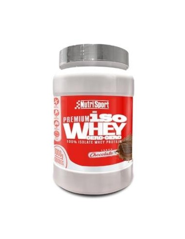 ISO WHEY CERO CERO chocolate 1kg. NUTRISPORT