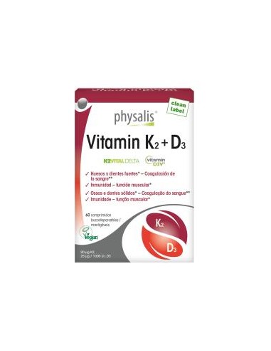 VITAMIN K2+D3 60comp. VEGAN PHYSALIS