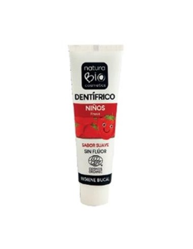 DENTIFRICO NIÑOS 50 fresa sin fluor 50 ml NATURABIO COSMETICS