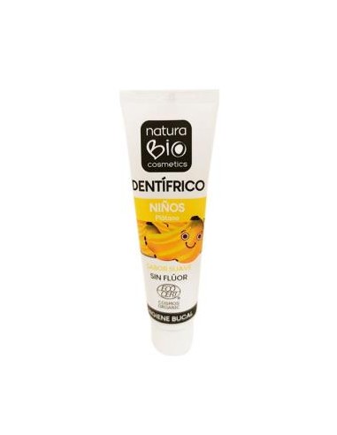 DENTIFRICO INFANTIL PLATANO sin fluor 50ml. NATURABIO COSMETICS