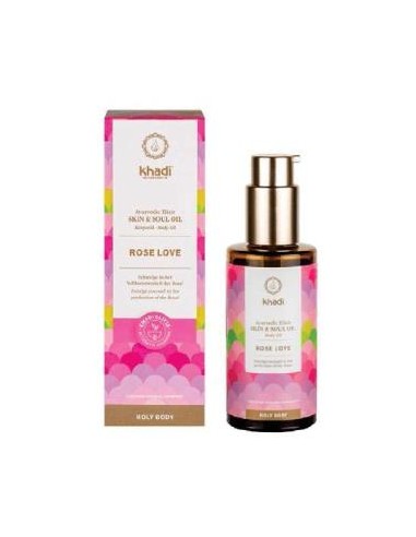 ACEITE ELIXIR AYURVEDA ROSA regenerante 100ml. KHADI