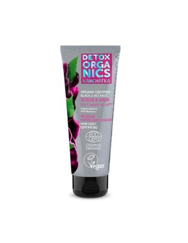 DETOX exfoliante y mascarilla negra 2 en 1 75m ECO NATURA SIBERICA