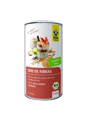 TRIO DE FIBRAS manzana+avena+lino 210gr. BIO VEGAN RAAB VITALFOOD