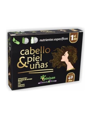 CABELLO PIEL Y UÑAS 40cap. PINISAN