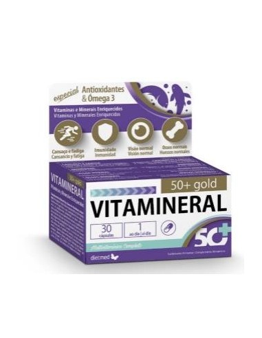 VITAMINERAL 50+ GOLD 30perlas DIETMED