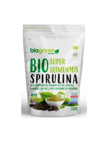 BIO SPIRULINA superalimento 250gr. BIOGREEN