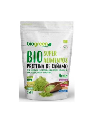 BIO PROTEINA DE CAÑAMO superalimento 250gr. BIOGREEN