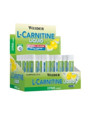 WEIDER L-CARNITINA sabor limon 20amp.