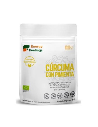 CURCUMA CON PIMIENTA polvo 200gr. ECO VEGAN SG ENERGY FEELINGS