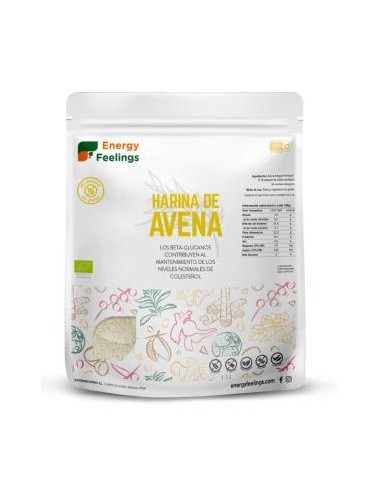 HARINA DE AVENA 1kg. ECO VEGAN SG ENERGY FEELINGS