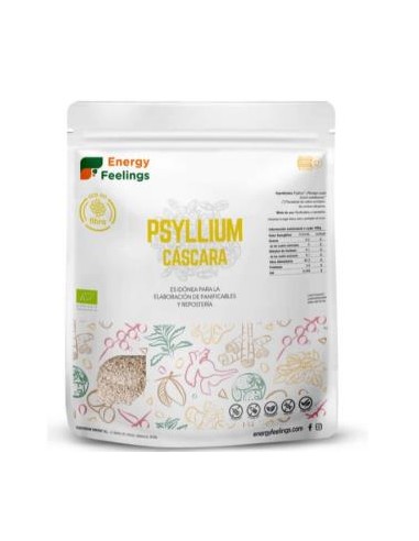 PSYLLIUM entero cascara 500gr. ECO VEGAN SG ENERGY FEELINGS