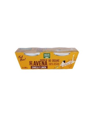 POSTRE DE AVENA con canela y limon 2x125gr. NATURGREEN