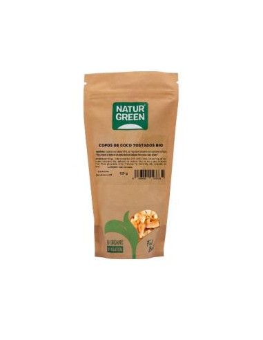 CHIPS DE COCO tostados salados 125gr. BIO NATURGREEN