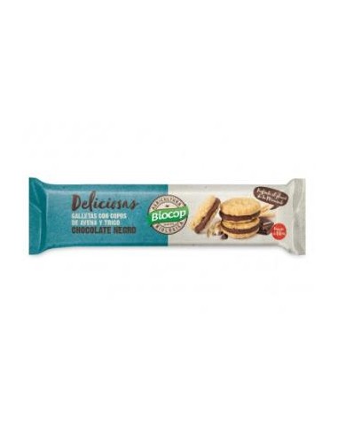 GALLETA DELICIOSAS rellena chocolate negro 150gr BIOCOP