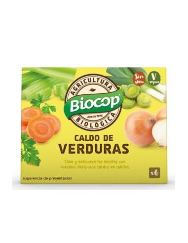 CALDO DE VERDURAS 6cubitos. BIO BIOCOP