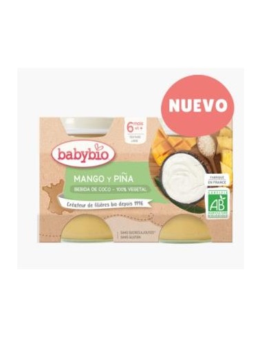 YOGUR COCO MANGO PIÑA 2x130gr. BIO BABYBIO