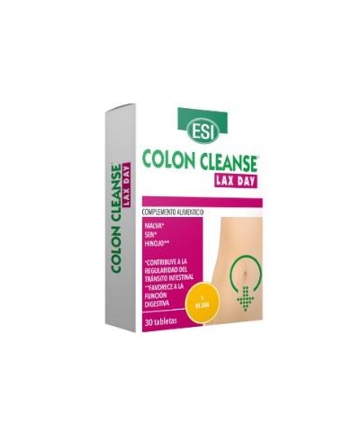 COLON CLEANSE aloe vera caja rosa LAX DAY 30comp TREPATDIET-ESI