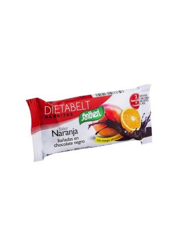 DIETABELT barritas choco negro-naranja caja 16ud. SANTIVERI