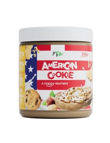 CREMA PROTEICA AMERICAN COOKIE sin azucar añadido 250gr. PROTELLA