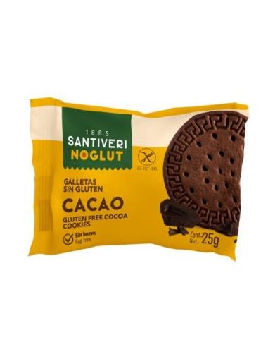 NOGLUT GALLETAS CACAO 3uni 25gr SANTIVERI