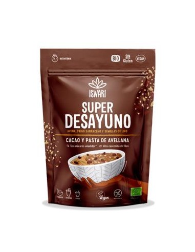 SUPER DESAYUNO cacao y avellanas 360gr. BIO SG VEG ISWARI