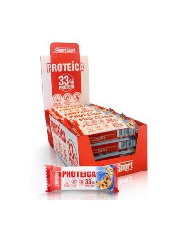 BARRITA PROTEICA vainilla-cookies caja 24uds NUTRISPORT