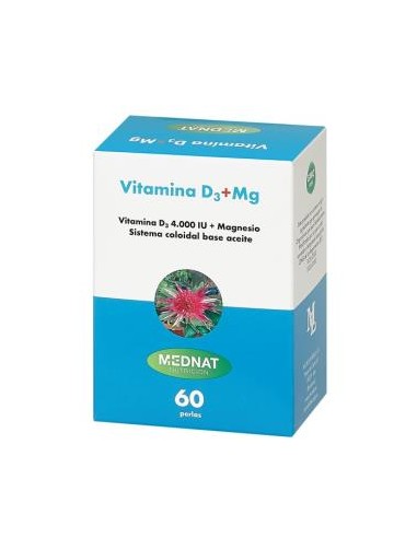 VITAMINA D3 + MAGNESIO 60perlas MEDNAT