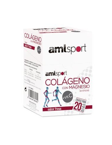 COLAGENO con MAGNESIO y Vit.C fresa 20sti AMLSPORT ANA MARIA LAJUSTICIA