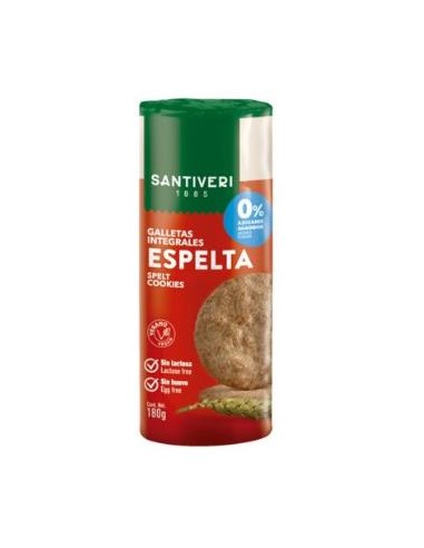 GALLETAS INTEGRALES ESPELTA 0% azucares 175gr. SANTIVERI