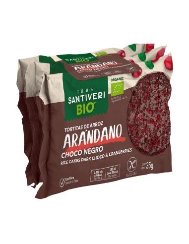 TORTITAS DE ARROZ con arandanos 3x35gr. SANTIVERI