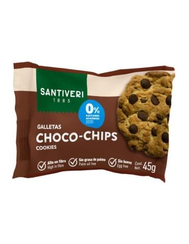 GALLETAS con Chips Chocolate 3udsx15gr. S/A SANTIVERI